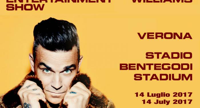 Where to sleep for Robbie Williams's concert in Verona, Bentegodi Stadium: the only date in Italy