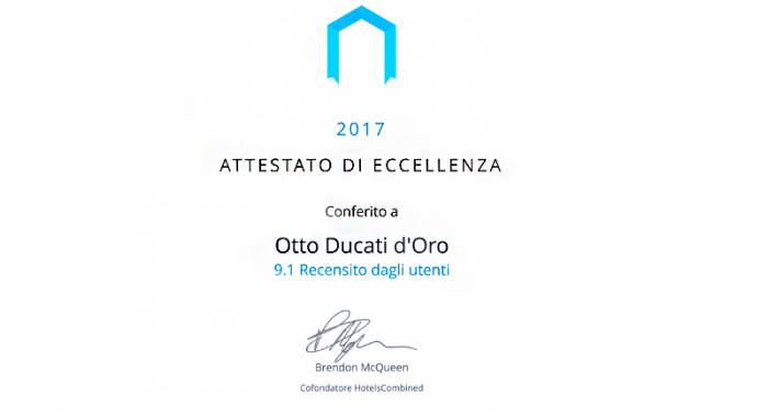 Otto Ducati d’Oro: one of the best hotel in 2017