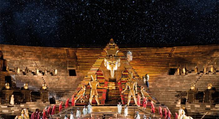 Aida Opera Arena of Verona in summer 2018