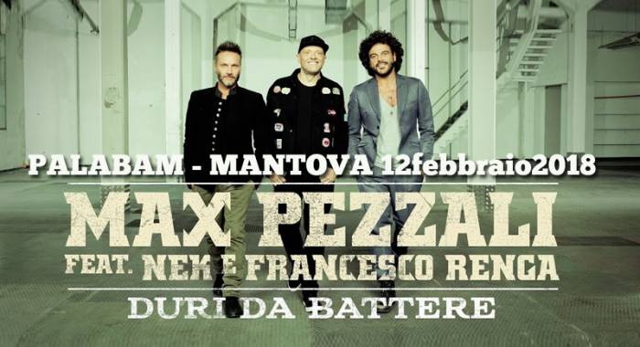 Concerto 2018 Nek, Pezzali, Renga al Palabam di Mantova a febbraio