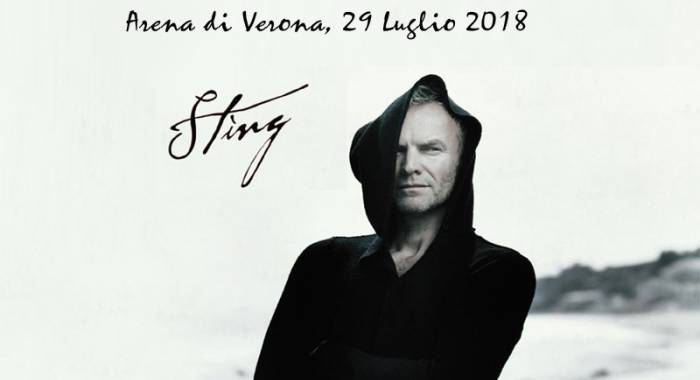 Sting a Verona dopo l'esibizione a Sanremo 2018