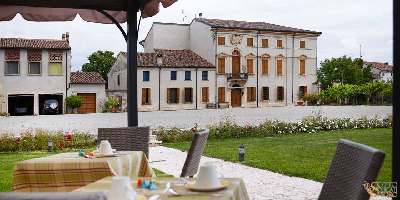 View from the Otto Ducati d’Oro hotel of Corte Emilei